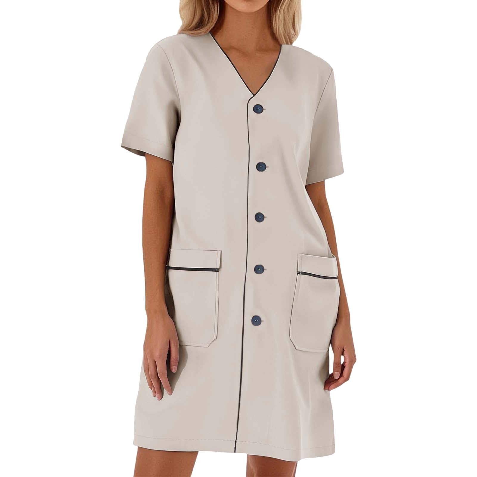 2026 Blouse de Blanche Ample à Manches Courtes Unie pour Femme Tenue décontractée élégante et Confortable en Coton Doux pour Usage Quotidien Professionnel ou Loisir