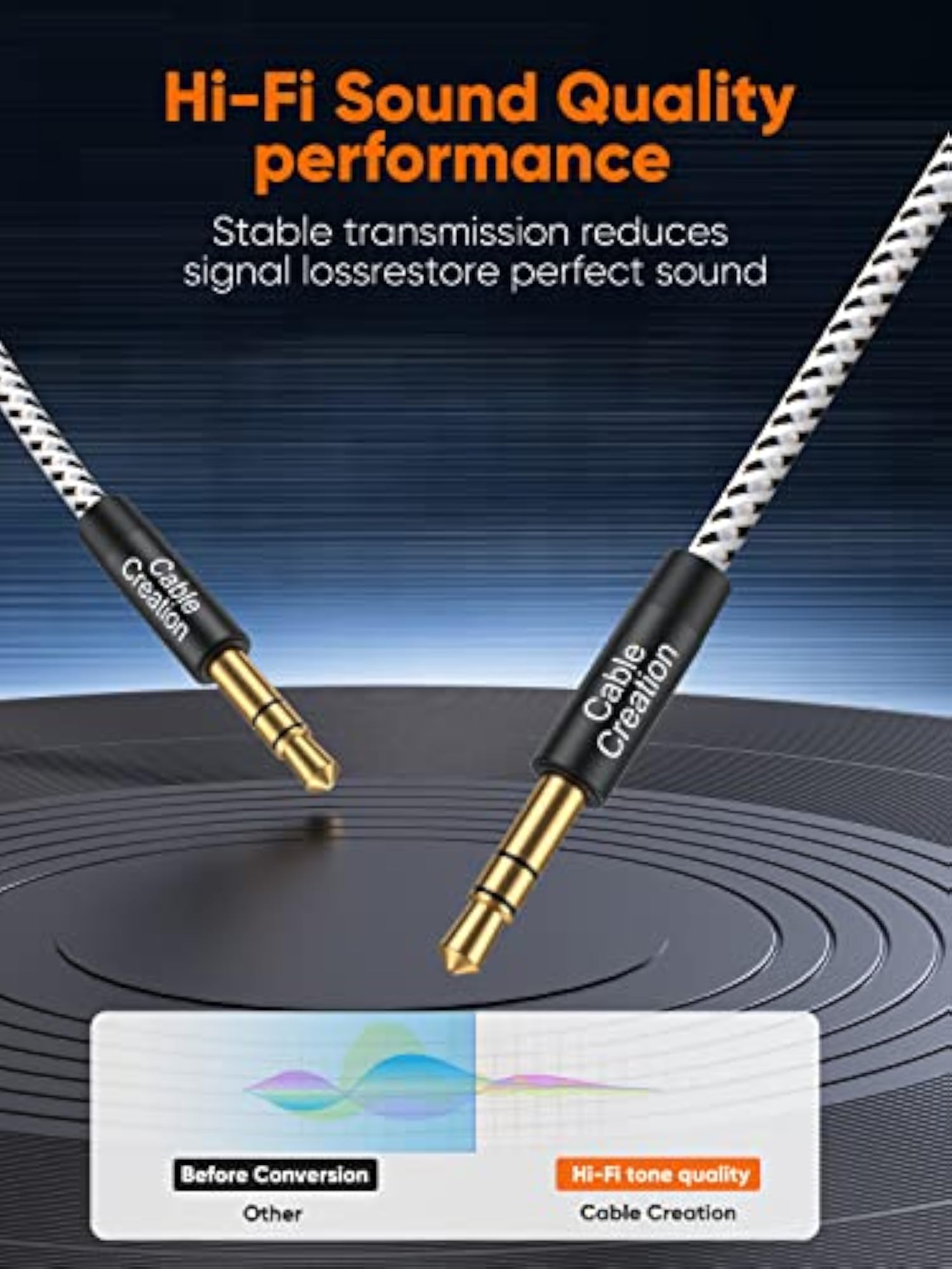 Aux Cord 3FT Male to Male Audio Cable