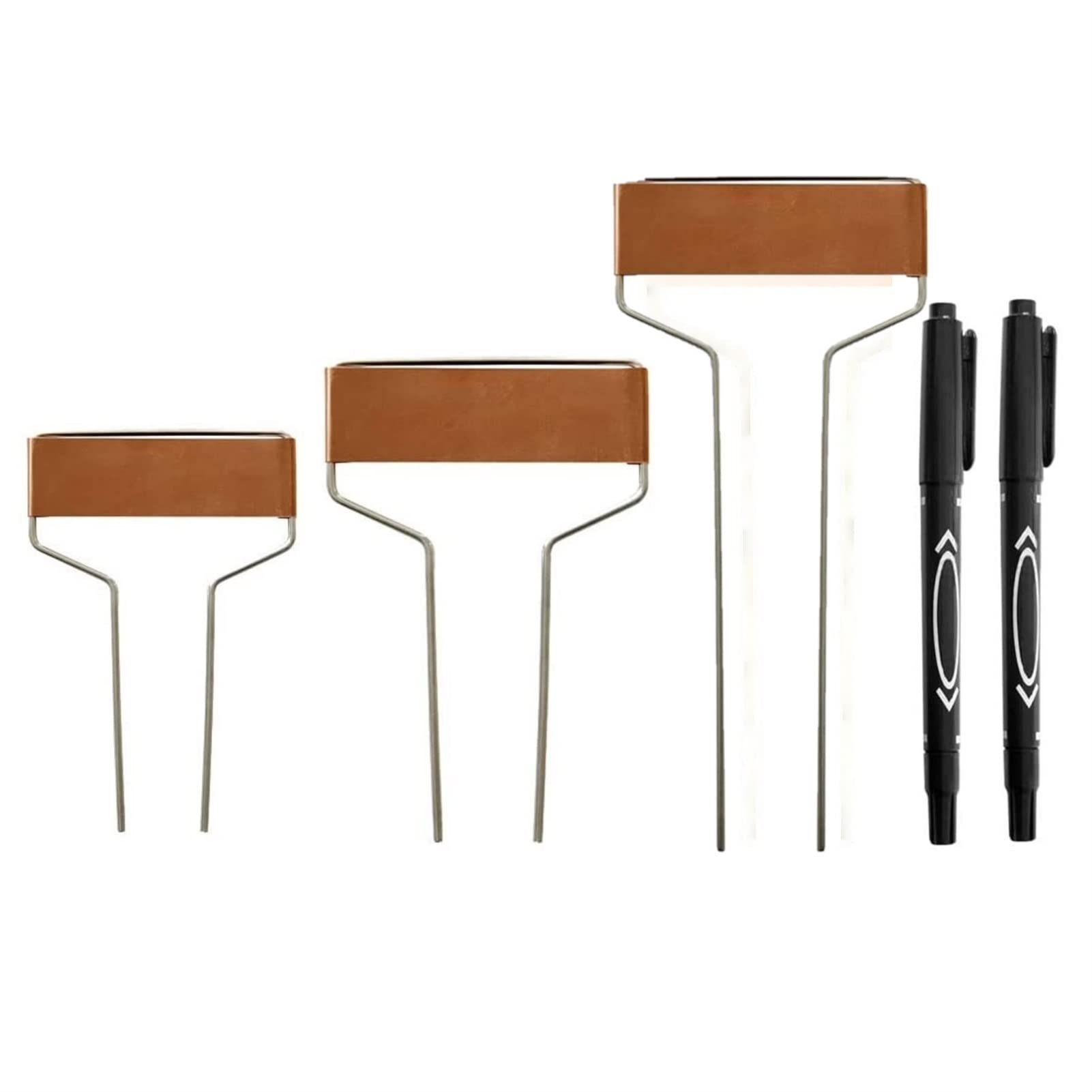 HULUWA-YANYANG 30 Piece Copper Metal Labels, Reusable Garden Planting Labels，with 1 Marker Pen Plant Label Stakes for Patio Vegetable Herbs Flowers Nursery Seeding (Size : 10cm/4in)