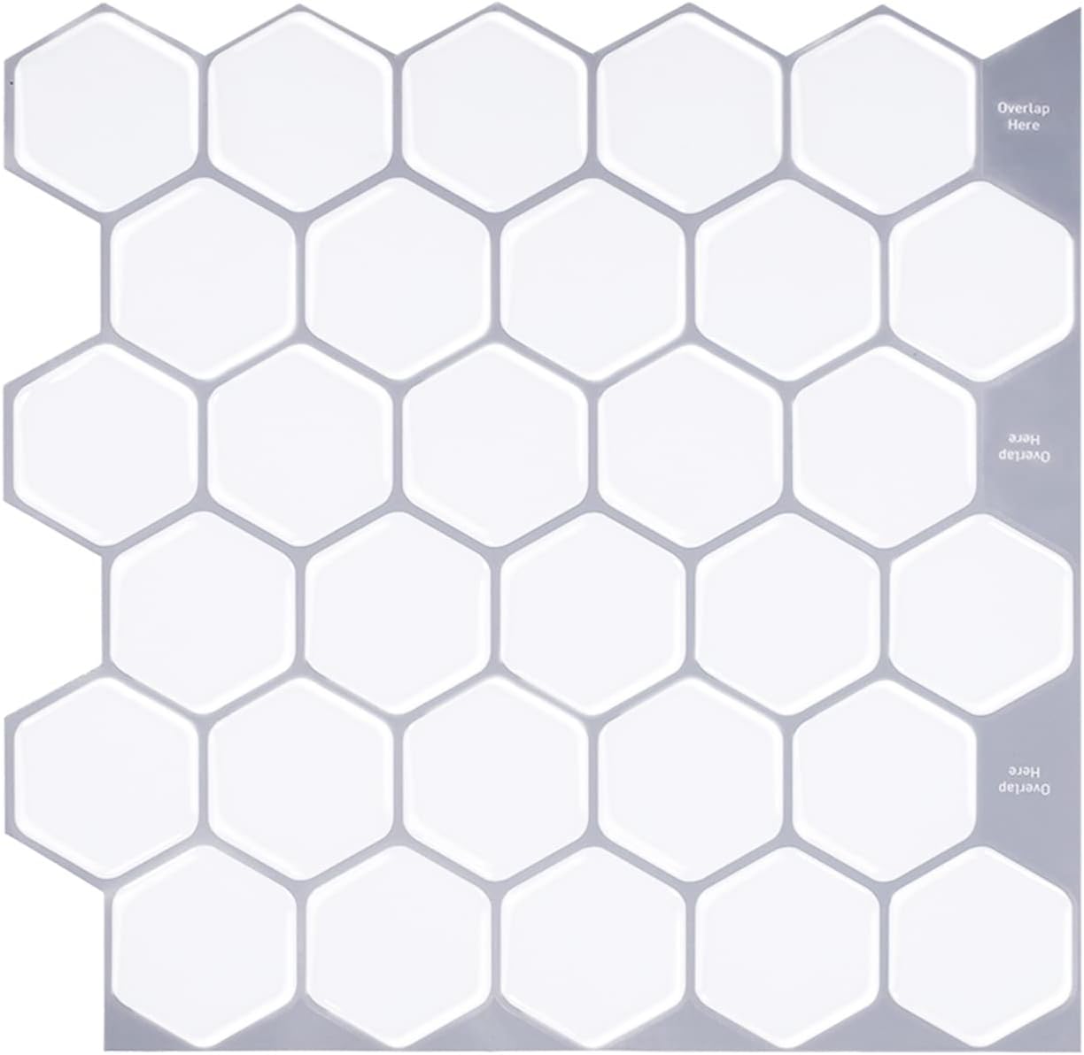 Buy WalDecoo Hexagon Tile Peel and Stick Backsplash, 12 x 12 Self