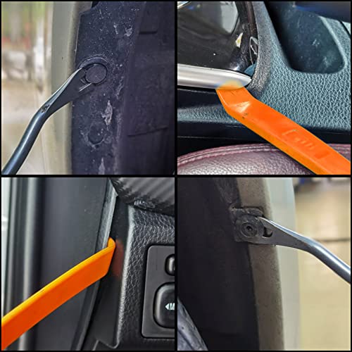 155 Pcs Car Retainer Clips Kit, Universal Car Bumper Clips And Fasteners, Plastic Car Door Trim Panel Clips, Car Body Trim Push Rivet Clips, With 4 Fastener Remover Tools And Wrenches #TOP6