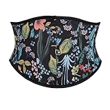 OJEVMLFVQ Corset Plus Size Firmly Tummy Control Cupless Bustier 15.5CM Satin Underbust Corset Women Corselet With 3 Buckles(Black,L)