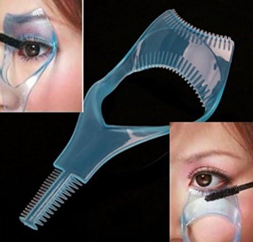 TOUYOUIOPNG Fashionable Design Eyelash Comb,Mascara Applicator Tool-Arc Designed 3 in 1 Mascara Comb For Upper Lower Eyelashes Eyelash Cosmetic Tool,Random Color (Color : As shown)