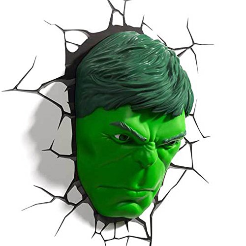 Jessecos Marvel Avengers HULK Head Gesicht Kopf 3D Deco - Lampada da parete da notte - Image 3