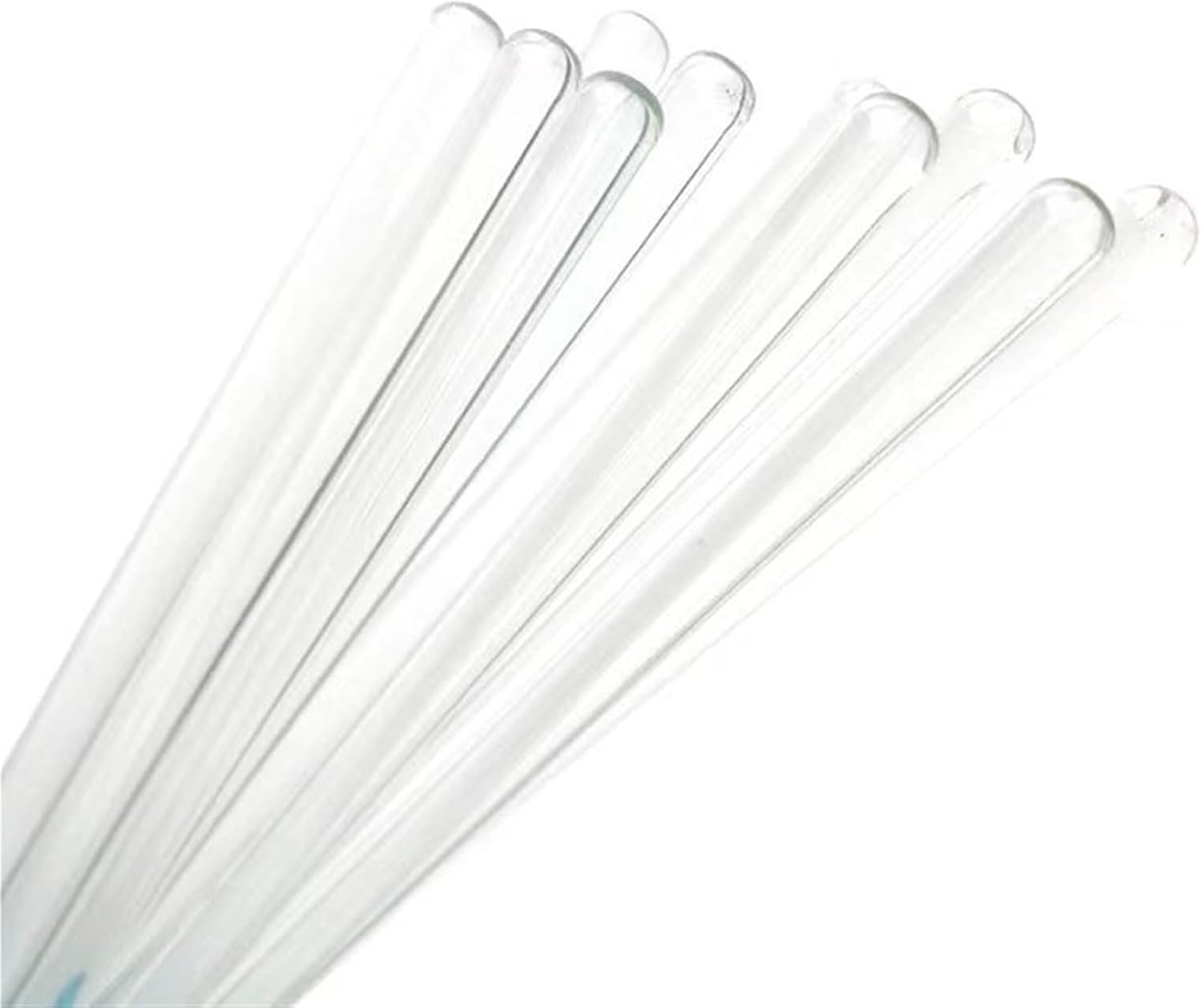 Acrylic Pipe Rigid 12pcs Transparent Glass Rods Borosilicate Diversion Bar Laboratory Beaker Stirring Rod for Drinks and Cocktails(0.2x10inch)
