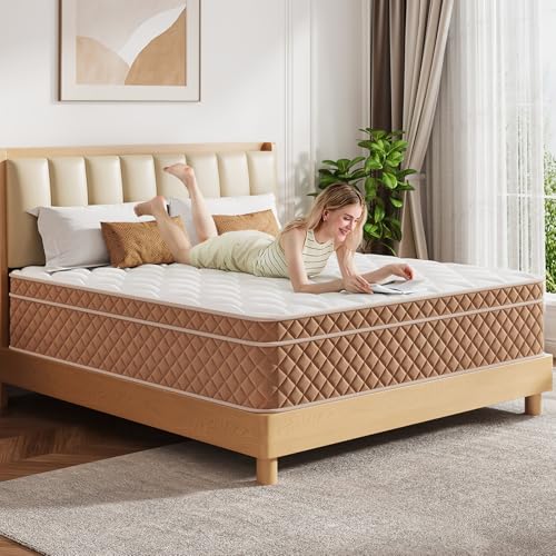 Image of King Mattress, Medium Firm Memory Foam Bed Mattress, Fiberglass Free, CertiPUR-US Certified Safe Materials, Foam and Spring, King Size Mattress in a Box, (12 in King)