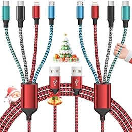 Dual TypeC Multi Charging Cable,4 in 1 Charging Cables for Multiple Devices