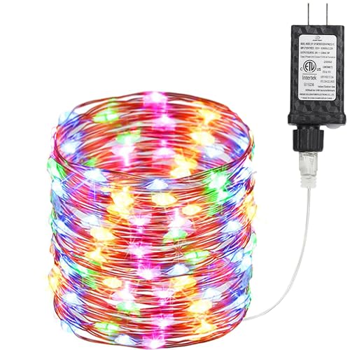 Joomer Fairy String Lights 66FT 200 LEDs Plug in Fairy Lights Indoor Copper Wire String Light DIY for Bedroom, Parties, Wedding, Christmas, Outdoor, Indoor Decoration (Multicolor, Non-Connectable)