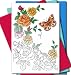 Art Eclect Adult Coloring Greeting Cards for Birthday, Anniversary and Every Occasions (10 Cards With 10 Different Unique Designs and 10 Colored Envelopes Included, Set A/Rainbow)