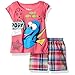 Disney Girls' 2 Piece Finding Dory Plaid Short Set