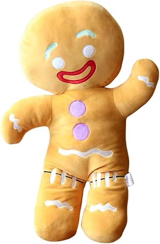 Walbest Lindos juguetes de peluche de hombre de jengibre, animales de peluche, almohadas suaves para decoración de fiesta de Navidad