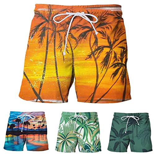 Adumix Men's Summer Swim Trunks Quick Dry Surf Boardshorts Bathing Suit Shorts Black #TOP3