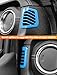 Savadicar Sky Blue Interior Accessories - Dashboard Side Air Vent Trim Cover for 2018-2023 Jeep Wrangler JL JLU 4XE & Gladiator JT - Solid Color Interior Decor Upgrade Option, 2-Piece