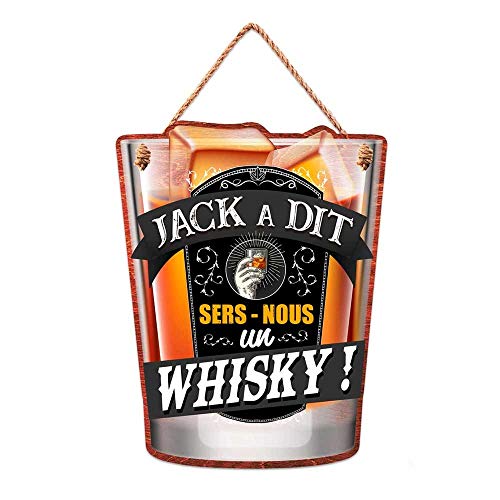 STC Plaque Forme de Verre à Whisky - Jack a Dit - Déco