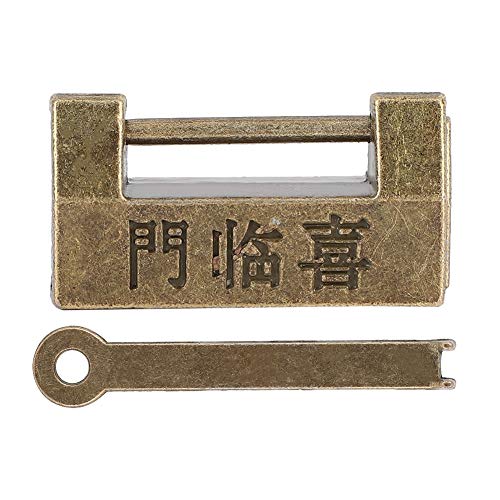 Salmue Vintage Chinese Style Mini Copper Padlock Horizontal Lock for Jewelry Box Protect Necklaces, Bracelets and Rings to Earrings and Watches Jewelry Organizer Salmue Vintage Chinese Style Mini Copper Padlock Horizontal Lock for Jewelry Box Protect Necklaces, Bracelets and Rings to Earrings and Watches Jewelry Organizer
