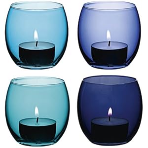 L.S.A. G570-06-714 Coro Waxinelichthouder Reeks, Blauw, 4 Stuk