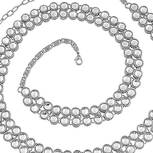 Image of Peora Traditional Ethnic Kundan Pearl Traditional Jewellery Set Gift for Women