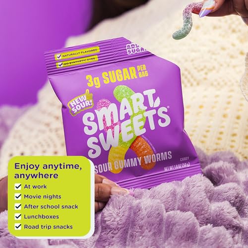 SmartSweets Gummy Worms, Low Sugar Gummy Candy, 5.29oz Share Size Bag - image 7