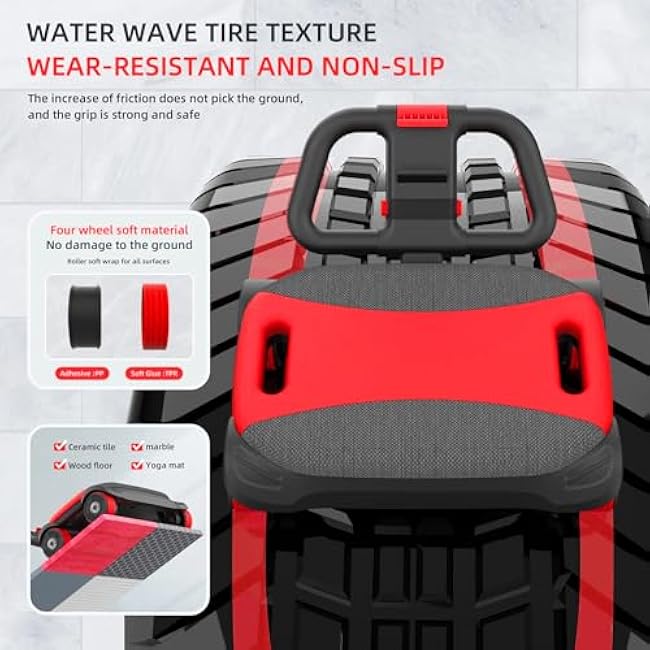 FIAMERMOR 2025 AB Roller Wheel - 4 wheel elbow support abdominal wheel automatic rebound abdominal fat burning weight loss core training equipment home/gym