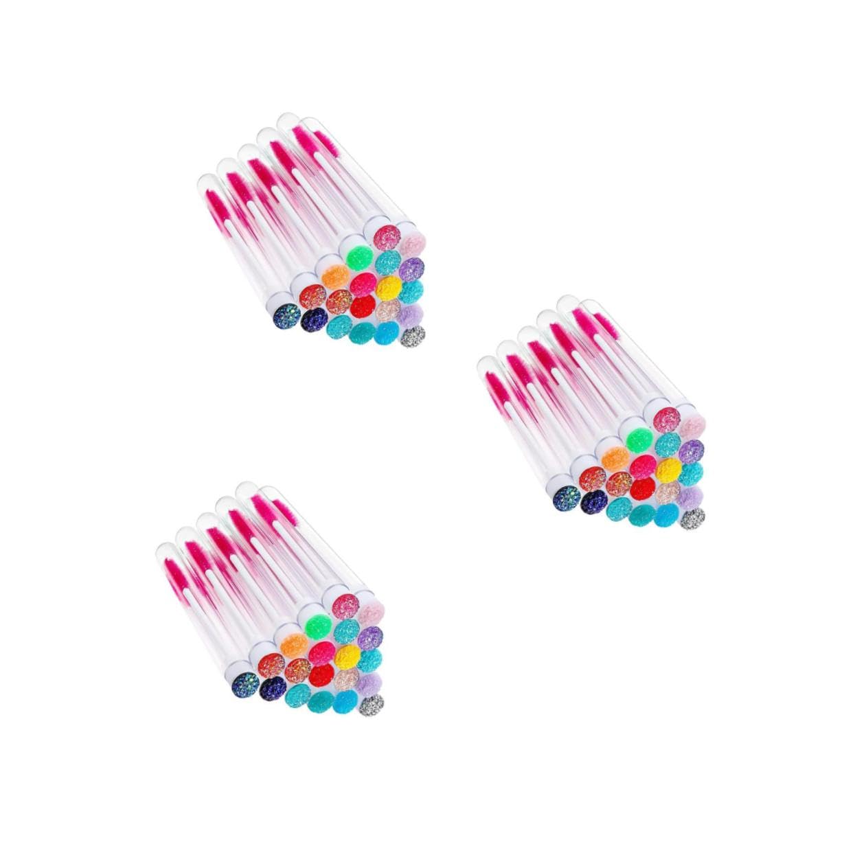 60 Piezas Cepillo Para Extensiones De Pestañas Máscara Tubos De Pestañas Botellas De Rímel Botella De Crema De Pestañas Cepillos De Pestañas Fibra Artificial Diamante Carrete