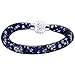 Produktbild Morella Damen Strass Glitzer Armband mit Zirkonia Kristall Magnetverschluss blau weiß