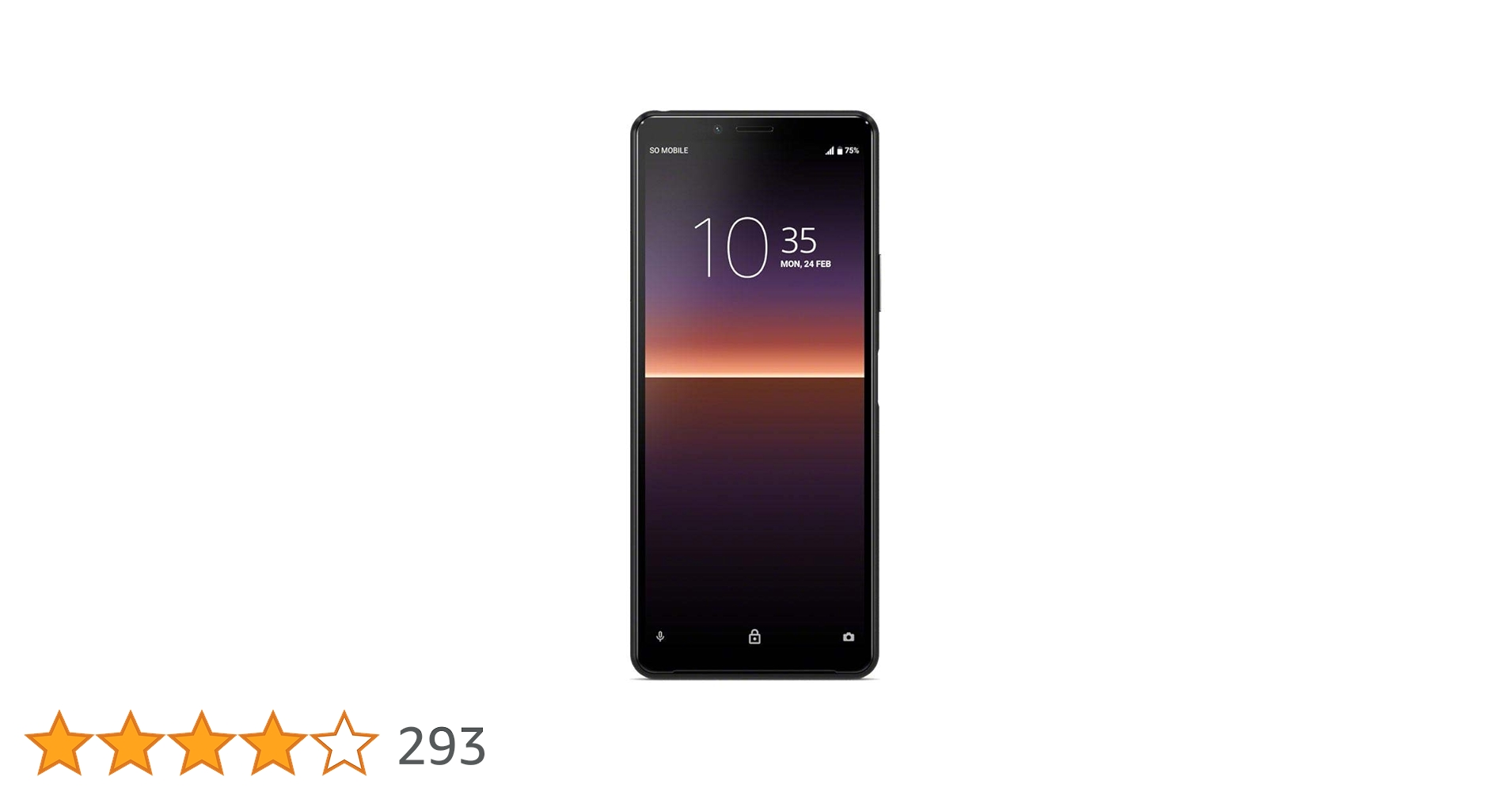 Sony Xperia 10 II Android Smartphone - 6.0 Inch 21:9 Wide FHD+ OLED display - Triple Lens Camera - IP65/68 Rating Water Resistance - 4 GB RAM - 128 GB Storage - Single Sim, Black