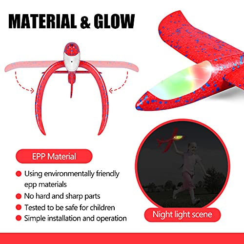 image for CUKU 2 Pack LED Light Airplane,17.5