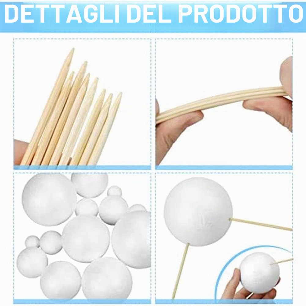PlanetModel Crafts Dasing Set Sistemi Solari 14 Palline Schiuma Progetti Scolastici