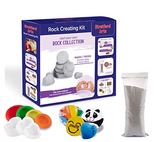 Stratford Arts Rock Creating kit for Kids & Adults Fun for The Entire Family Make Your own Rock ,Name Your Rock, Hide Your Rock