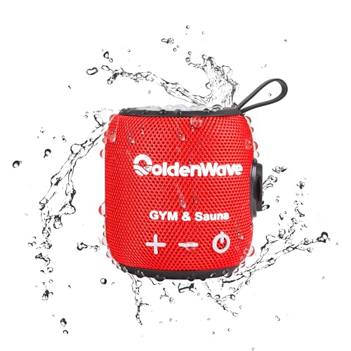Golden Wave Waterproof Bluetooth Speaker - IPX6 Portable...