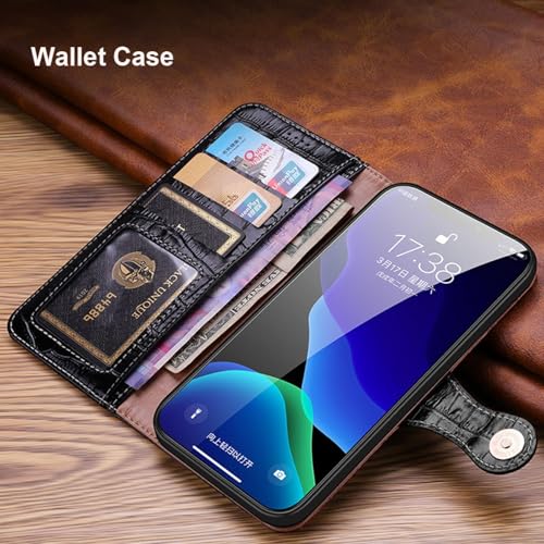 Étui portefeuille en cuir iPhone 11 Pro Max marron résistant contre les rayures - 4