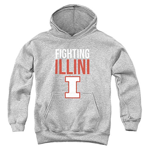 University of Illinois Official Stacked Youth Kids Boy/Girls Pull-Over Hoodie Sweatshirt