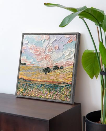 Image of Canvas Floater Frame for 8x8 Wedding Paintings,0.9 inch Deep,Gray