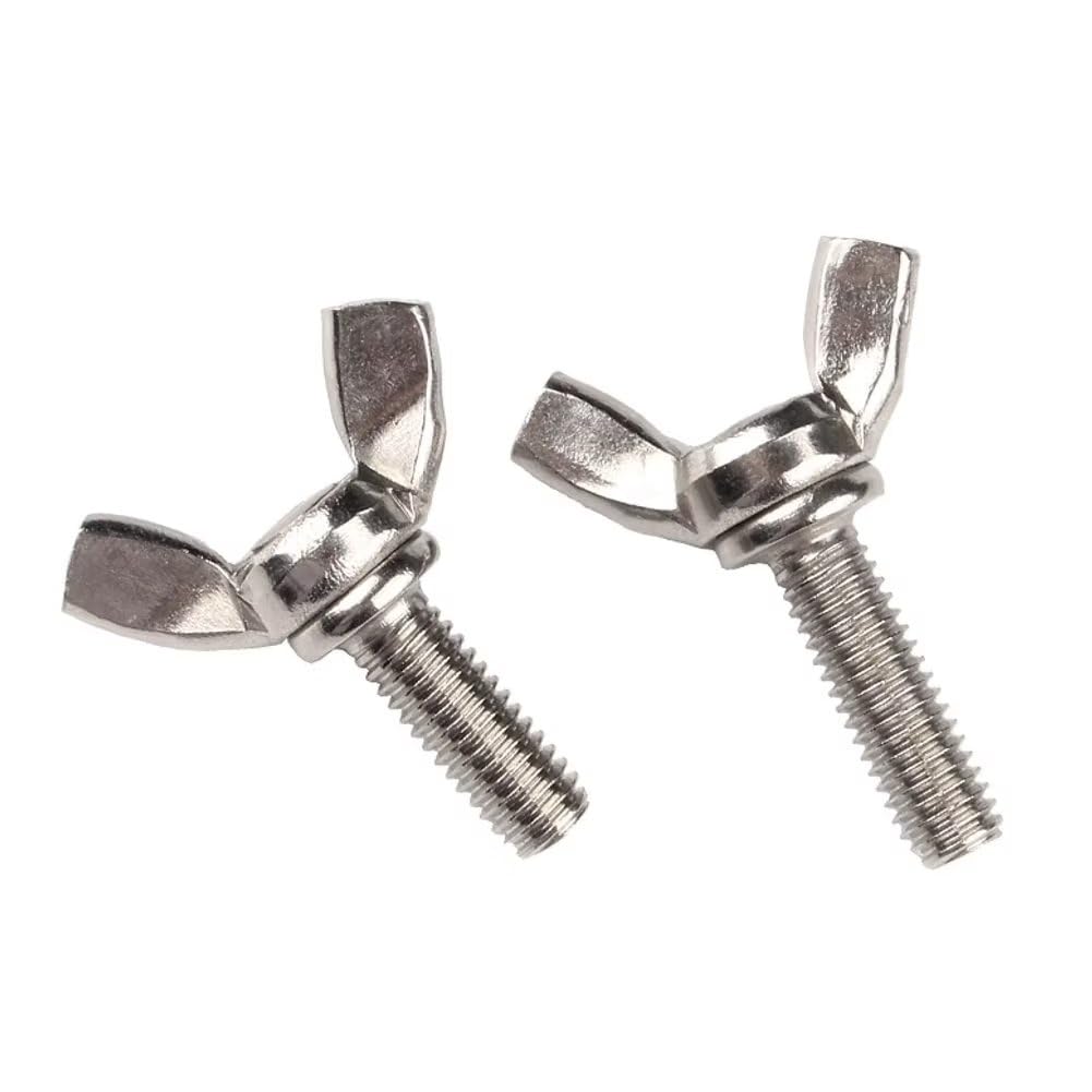 Bullone ad Alette Dadi ad Alette a Farfalla Viti ad Alette in Acciaio Inossidabile M5x20mm (5 Pezzi)
