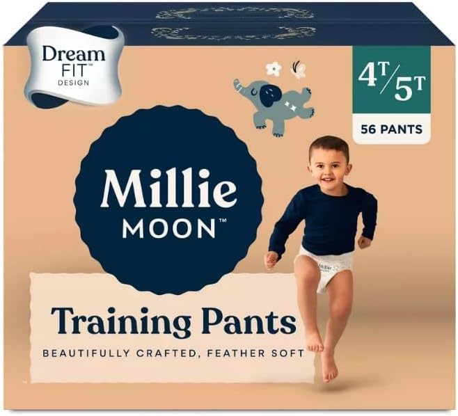 Millie Moon Unisex Training Pants ~ (Size-4T-5T and Count-56) ~ Diaper Weight Range: 35+ Lbs.
