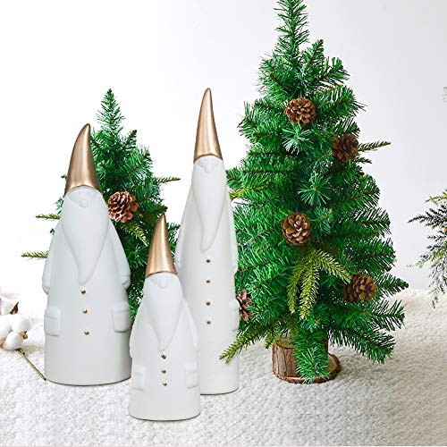 Dorlotou Ceramic Santa Claus Santa Figurines For Christmas Holiday Home Party Decorations #TOP2