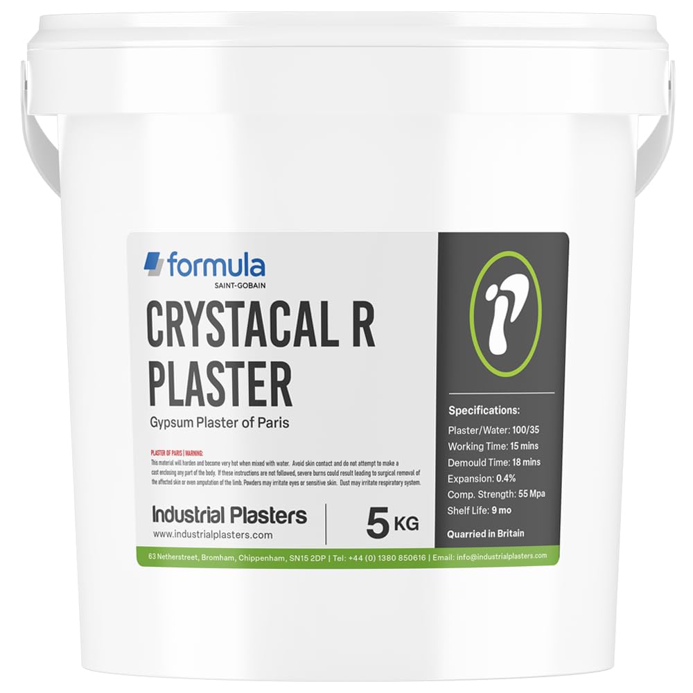 Crystacal R Plaster, Hard White Casting Plaster in Sealed Bucket 5kg