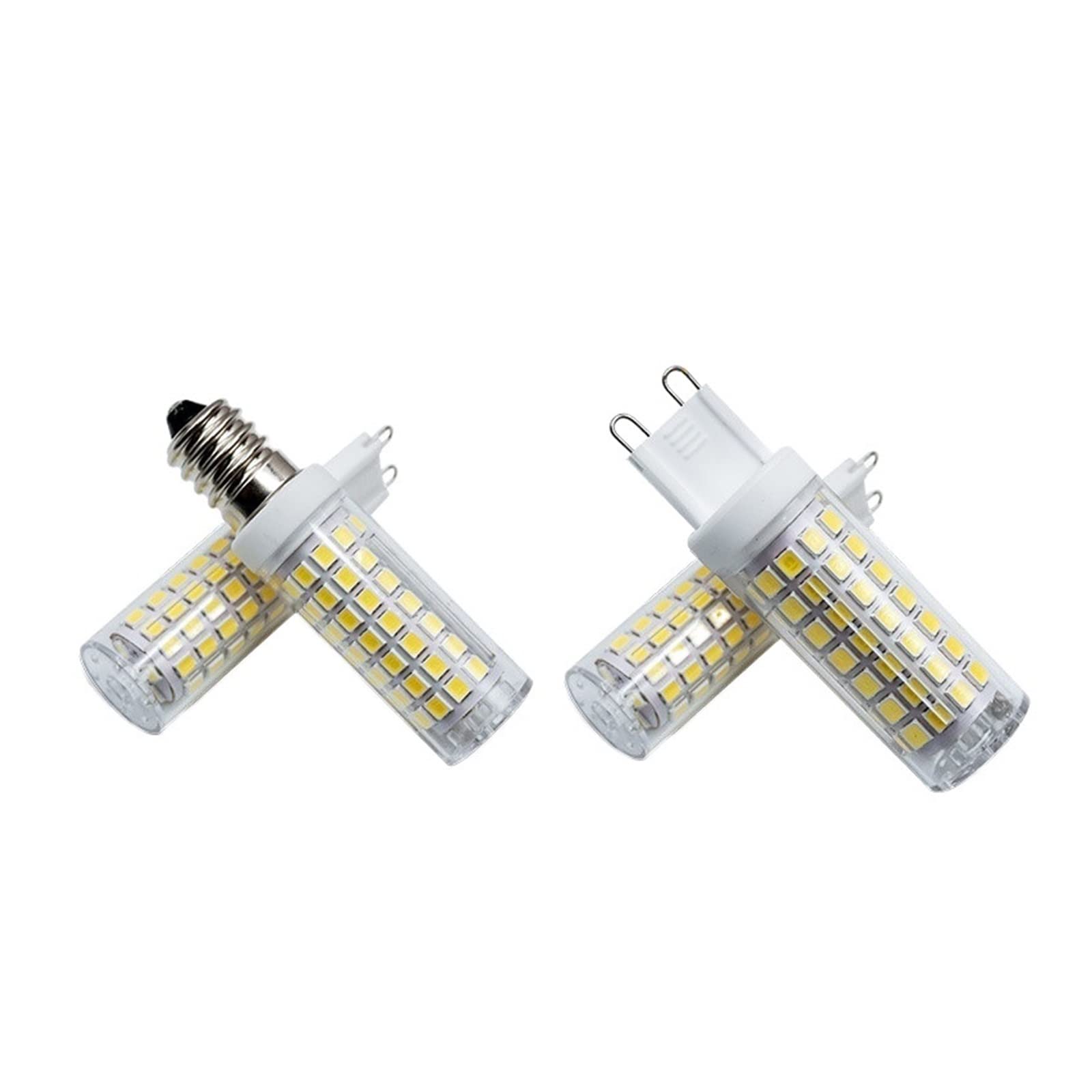 6 sztuk/partia G9 możliwość przyciemniania LED żarówka kukurydziana 12W lampa bez migotania 220V 110V E14 wymień 60W halogen na żyrandol sufitowy oświetlenie sypialni Lucky (Color : Warm White