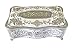 acdiac European style Luxurious rose tissue box Holder Cover Electroplating process Tissue Holders (silver&white)