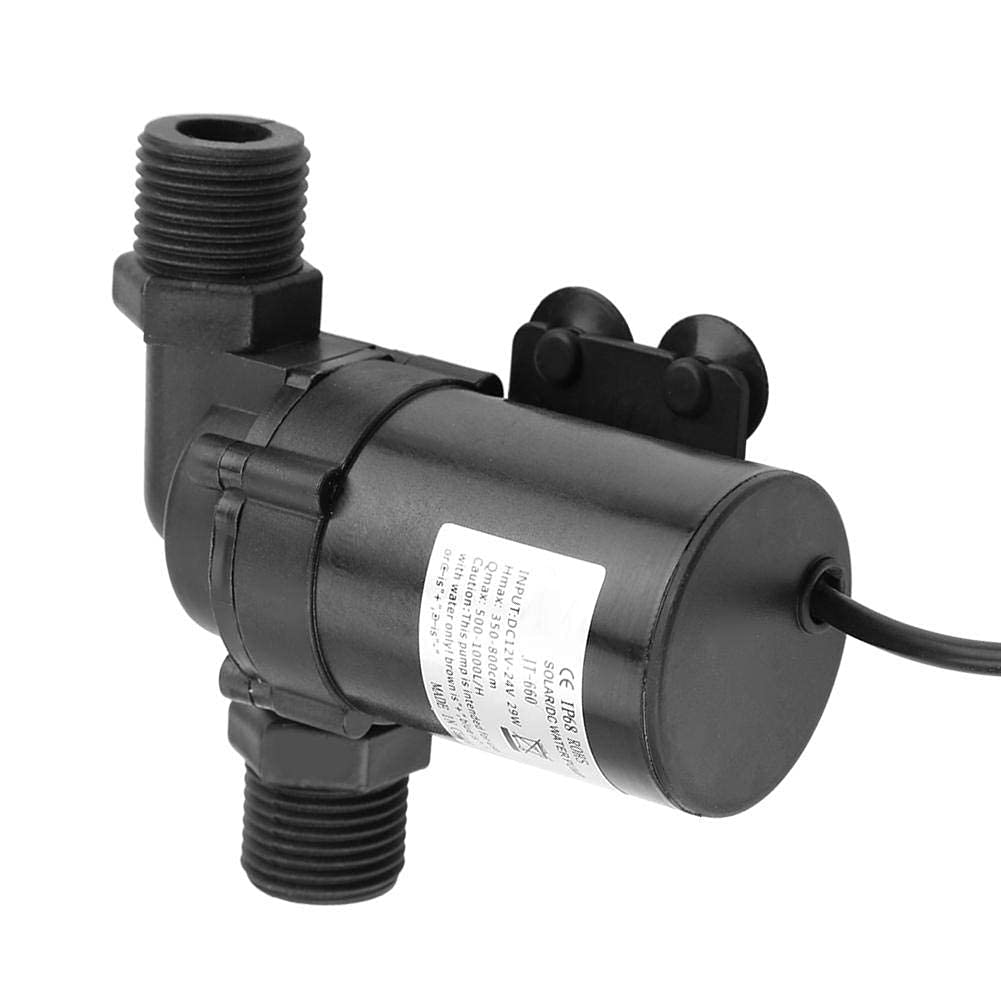JT-660D-24 Bomba de Agua sin Escobillas de 24V DC, Bomba de Agua Sumergible Ecológica de Bajo Ruido para Calentador de Agua Solar