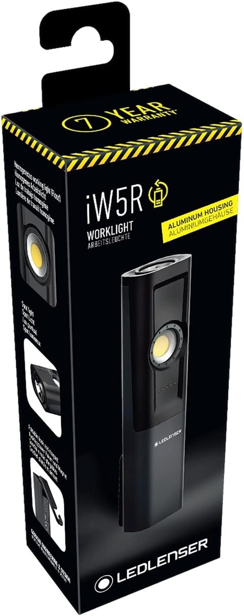 Ledlenser iW5R Rechargeable LED Work Inspection Torch, 300 Lumens, USB Charge, Up to 6 Hours Battery Life