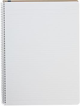 Maruman Spiral Note Basic Lined Notebook- A4, 11.69 x 8.98, 80 Sheets / 160 Pages, 6.5mm Narrow Ruled Journal, Perforated Pages & Wire-Bound to Lay Flat, Sturdy Kraft Cover, Made in Japan