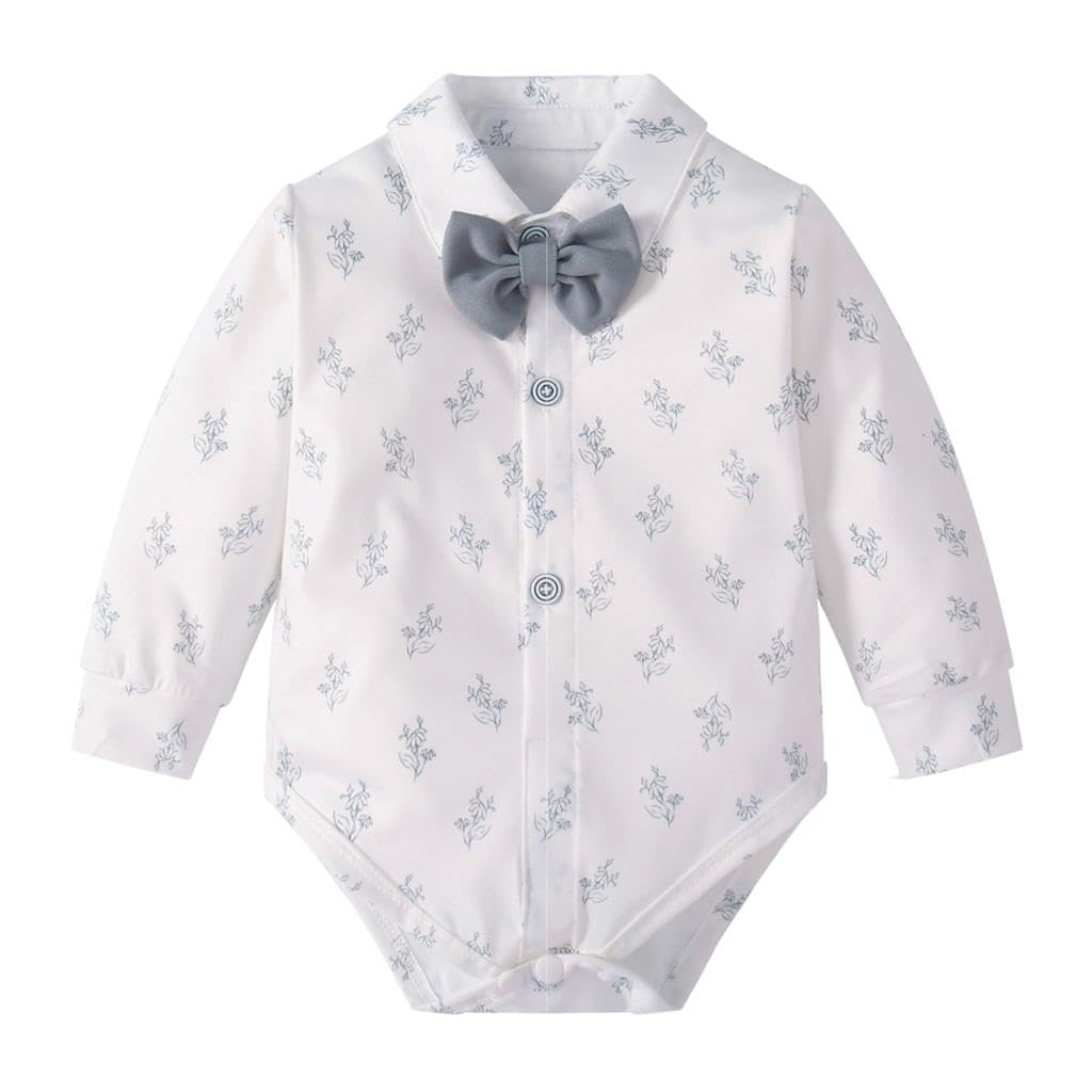 Lito Angels Costume Bebe Garcon Ensemble 5 Pieces avec Gilet Chemise Pantalon Noeud Papillon et Fleur pour Bapteme Mariage Anniversaire Noel Paques Tenue Ceremonie Mois Age 0-24