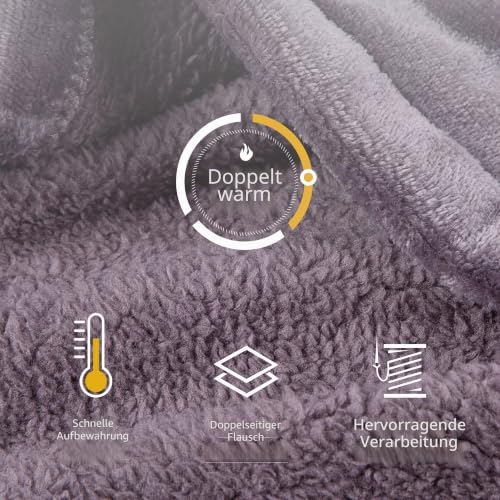 REDESS Decke mit Ärmeln Decken Hoodie Sweatshirt, tragbare Decke, übergroßer Sherpa mit Ärmeln und Riesentasche… – Ansicht 3