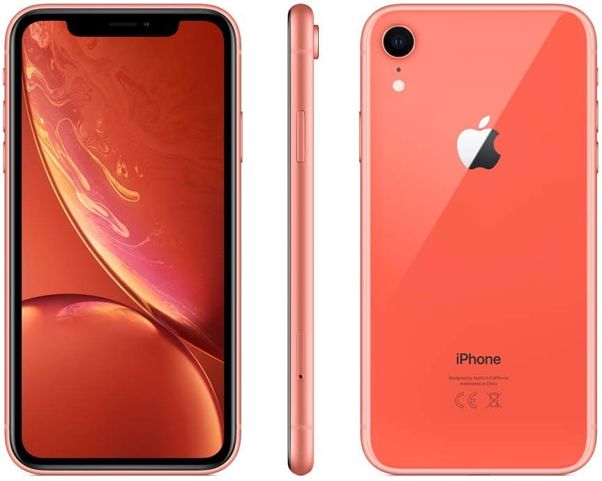 iPhone XR, US Version, 128GB, Coral - Unlocked (Renewed)