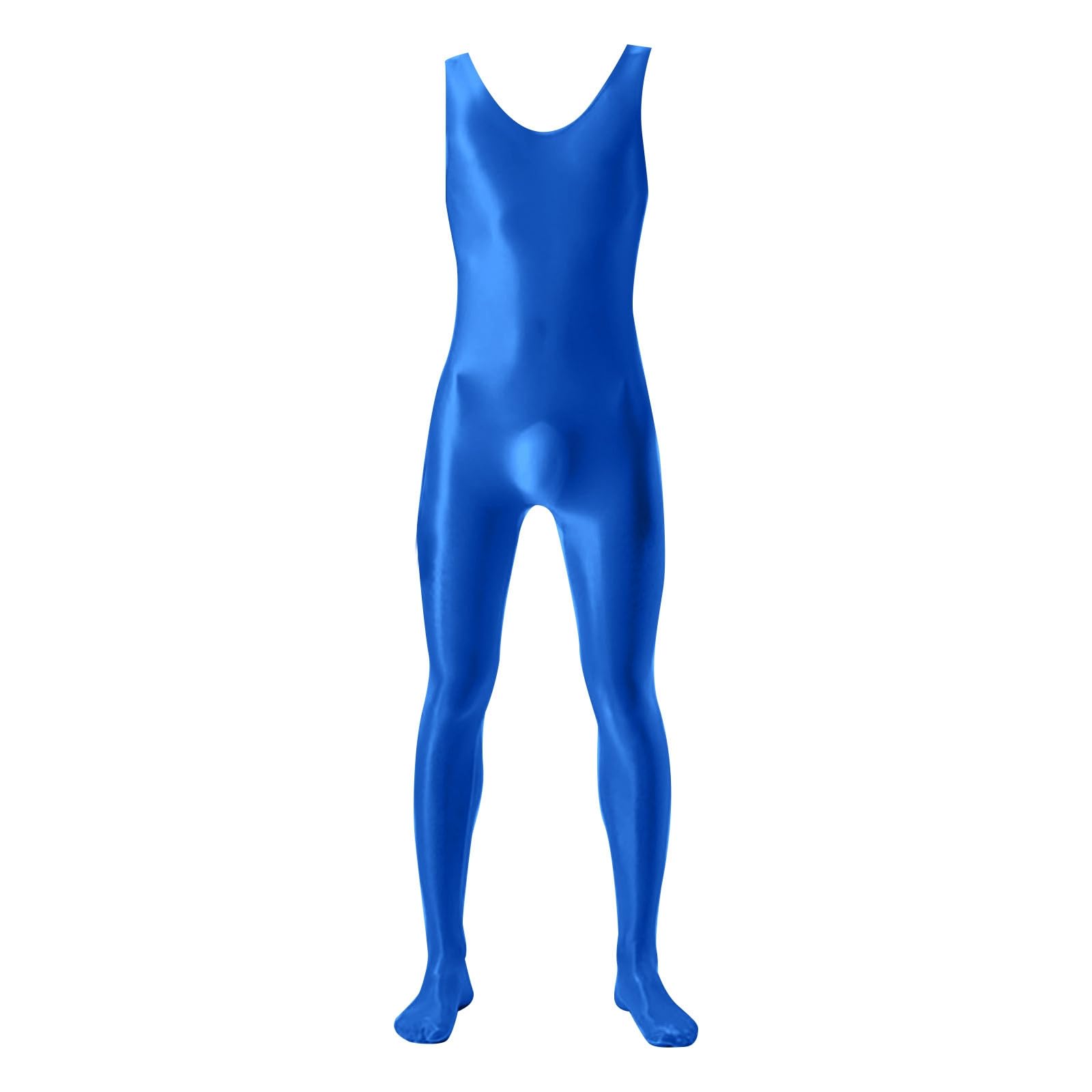 Tuta da uomo oleosa lucida sexy trasparente leggins Catsuits, body building da uomo, body a maniche lunghe, body building