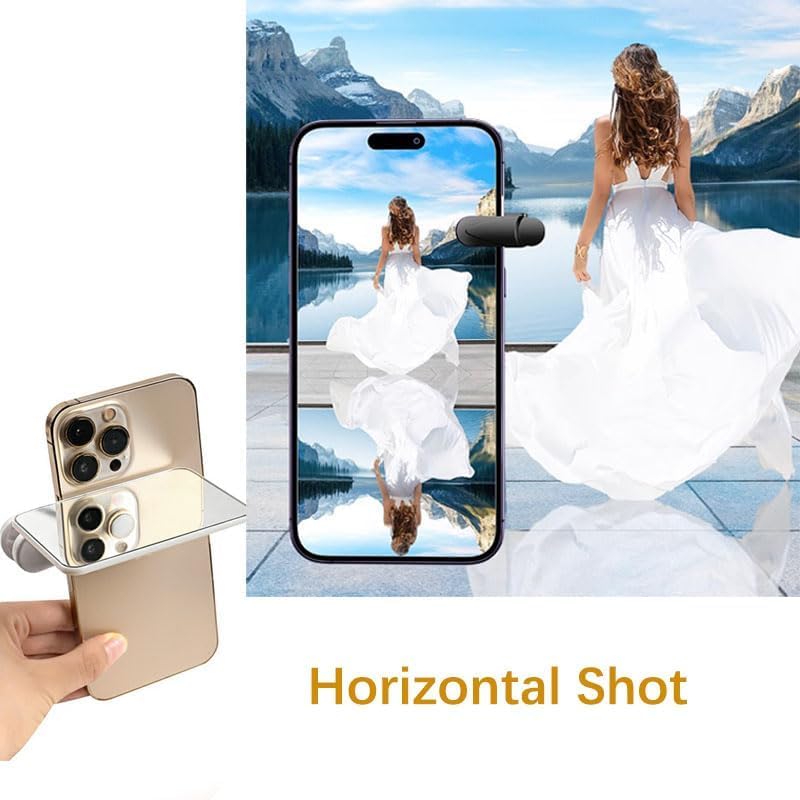 Kit Clip Et Miroir Réflecteur Pour Smartphone - Accessoire Selfie Pour Photos Avec Réflexion Créative