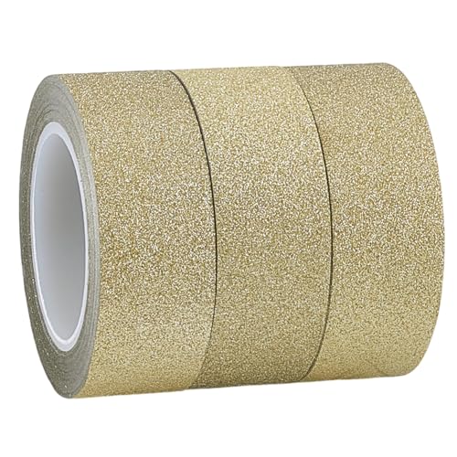 Cinta adhesiva decorativa dorada de 1.5 cm para manualidades y scrapbooking GORGECRAFT