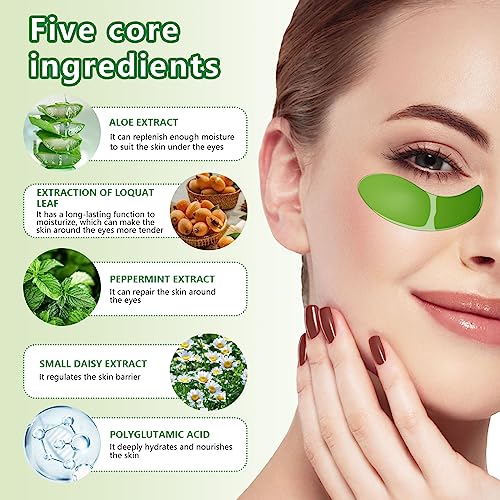 Pack of 60 eye pads, reusable anti-ageing eye pads against dark circles, moisturising eye mask, dark circles, eye patch, tear bags, wrinkles and puffiness with hyaluronic acid – Bild 4