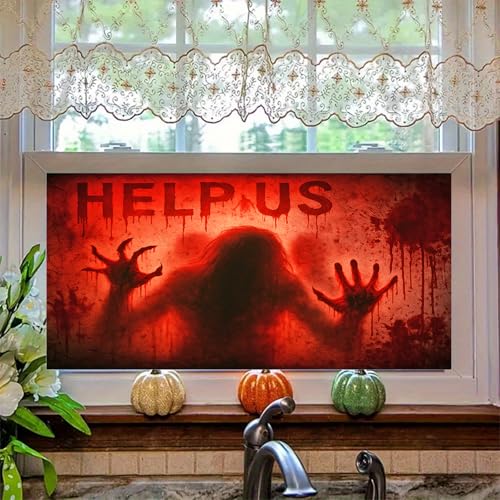 Película decorativa para ventana Halloween 39.3x17.7 pulgadas miniatura 1